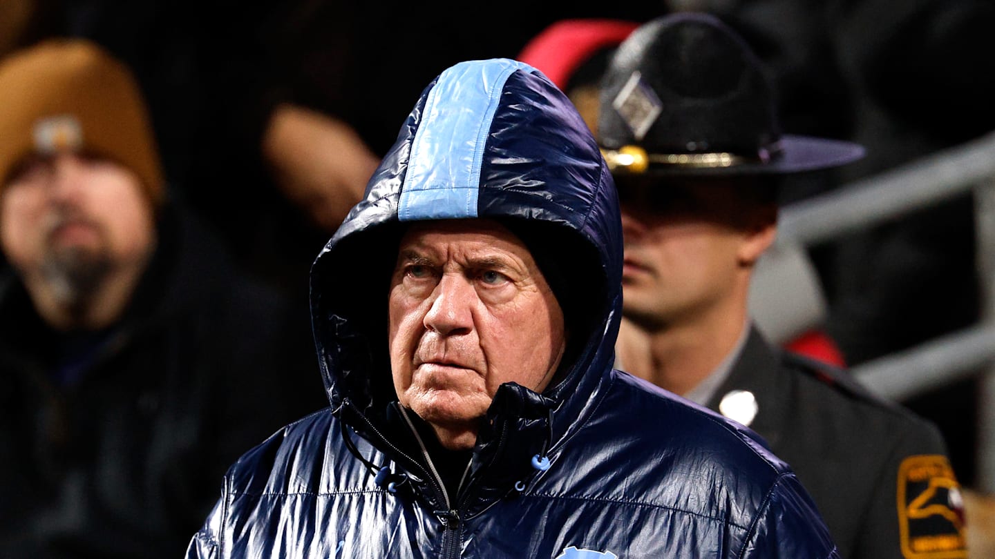 Bill Belichick, formerly of the New England Patriots, looks miffed