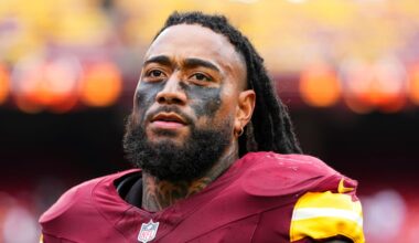 Washington Commanders linebacker Frankie Luvu