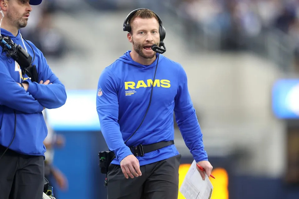 Head coach Sean McVay looks on from the sideline during a game against the Arizona Cardinals at SoFi Stadium on January 4, 2026 in Inglewood, California. Getty Images