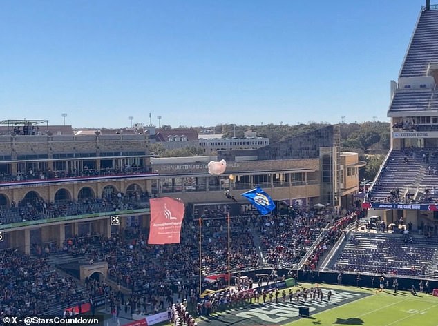 Horrifying scenes unfold at Rice-Texas State football game as parachutist gets caught in netting and plunges into crowd