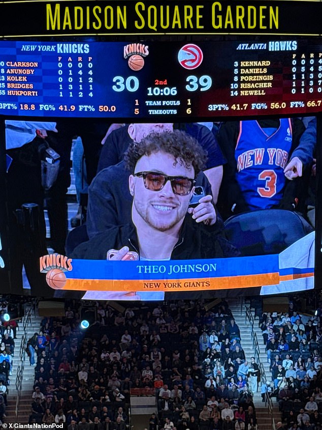 However, just hours after the news, he was spotted smiling courtside at New York Knicks game