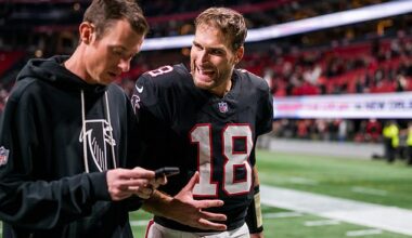 Atlanta Falcons quarterback Kirk Cousins (right) will moonlight on CBS Sports' coverage of the NFL playoffs after the club lured network analyst Matt Ryan to its front office