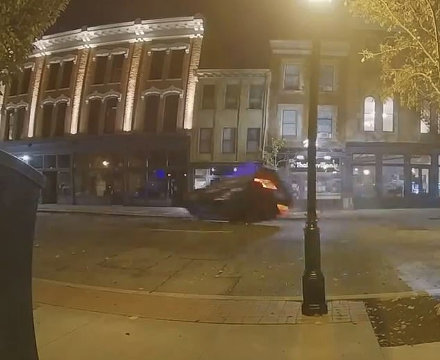 The car, being driven by the star's brother, hit a parked car and then flipped on its roof