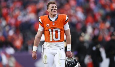 Bo Nix suffered a broken ankle in the Denver Broncos' thrilling playoff win over the Buffalo Bills