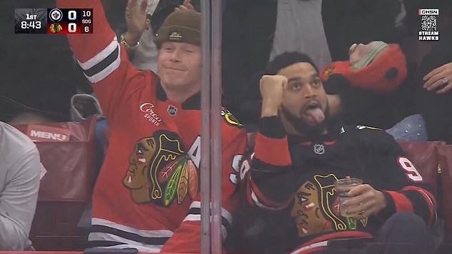 Bears fans were left angry after seeing Caleb Williams enjoying a night out at a hockey game