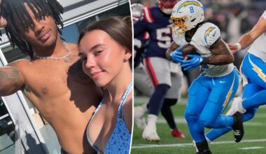 Omarion Hampton, girlfriend vacation after Chargers playoff exit