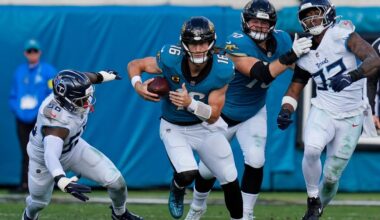 Streaking Jaguars clinch AFC South title with a 41-7 drubbing of Titans