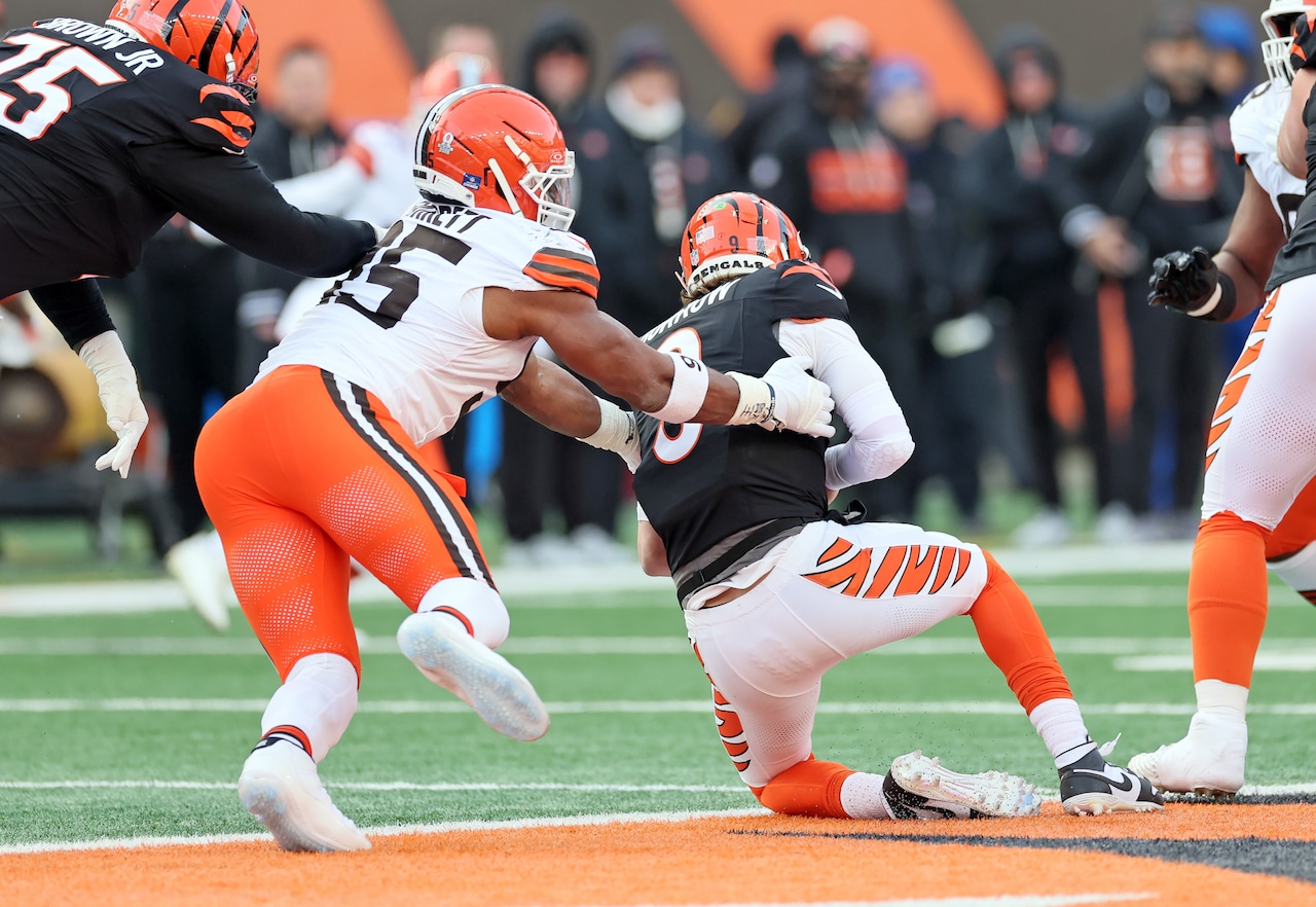 What Bengals quarterback Joe Burrow said about Myles Garrett after he broke the NFL’s single-season sack record