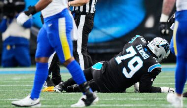 Panthers LT Ickey Ekwonu suffered patellar tendon rupture