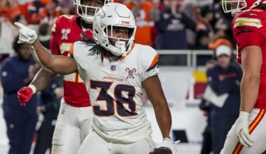 Jaleel McLaughlin player props odds, tips and betting trends for the NFL Playoffs