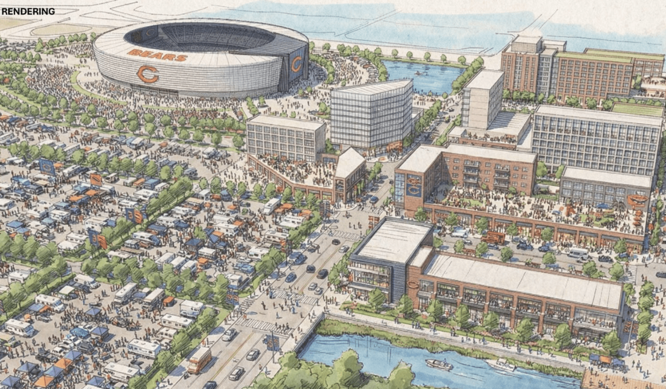 Gary Pitches 3 Renderings for Potential Chicago Bears Stadium