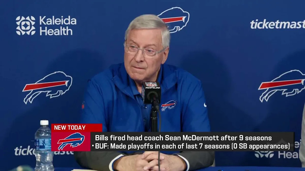 Bills owner Terry Pegula and GM Brandon Beane address the media after the firing of Sean McDermott 'The Insiders'