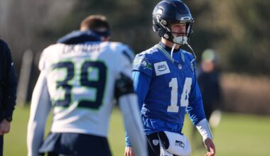 Seahawks QB Sam Darnold feeling 'really good' after playing with oblique injury in divisional round