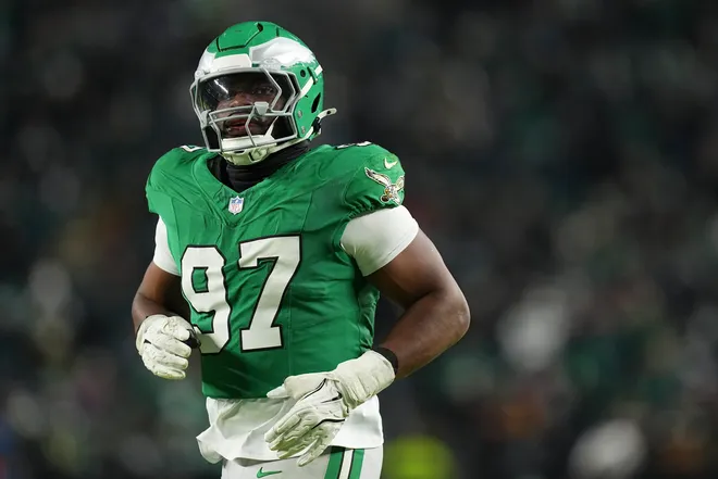 Moro Ojomo #97, Philadelphia Eagles (Photo by Mitchell Leff/Getty Images)