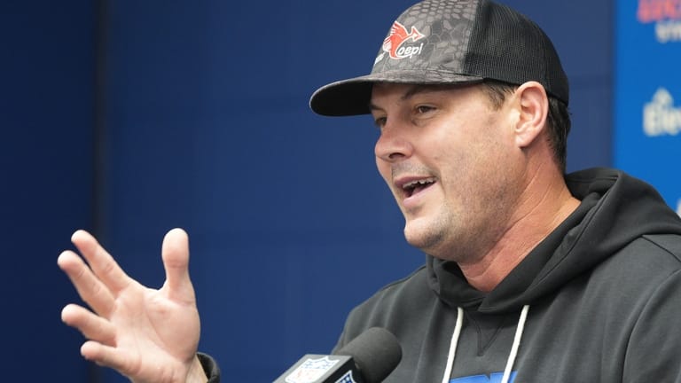 Indianapolis Colts quarterback Philip Rivers speaks during a news conference...