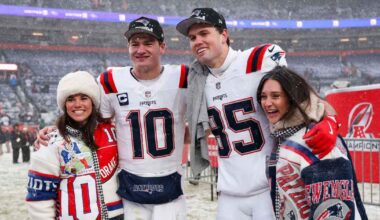 Patriots QB Drake Maye Called Out for Body Language With Wife Ann After Win