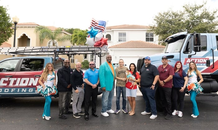 Miami Dolphins, local roofing company team up to help Army veteran in Homestead