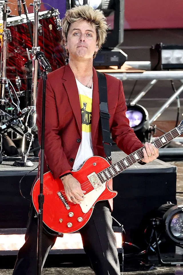 Jamie McCarthy/Getty Billie Joe Armstrong performs with Green Day in 2024