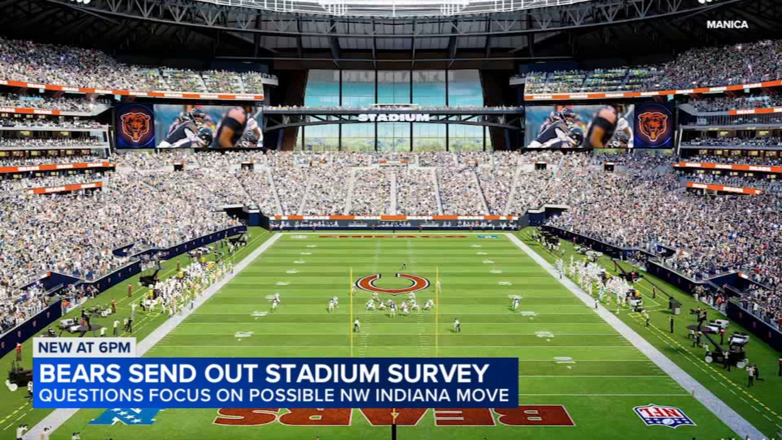 Chicago Bears stadium news: Survey asks season ticket holders whether they'd support move to northwest Indiana