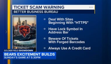 BBB warns Chicago Bears fans to beware of ticket scams ahead of NFL playoff game against LA Rams