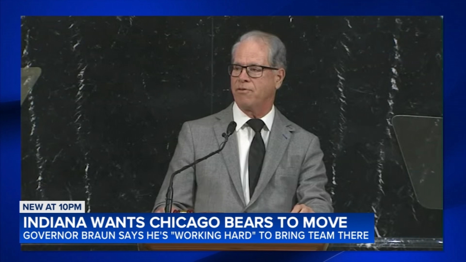 Chicago Bears stadium news: Indiana Governor Mike Braun says he's working hard to bring Chicago Bears to Northwest Indiana