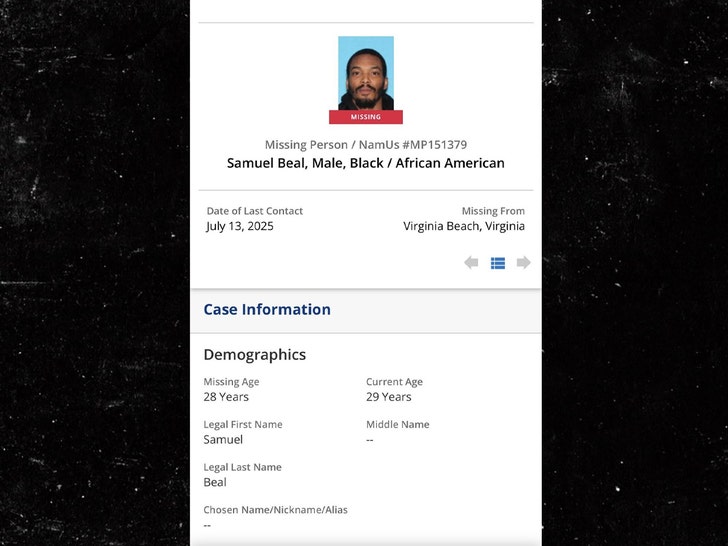 Sam Beal mising info