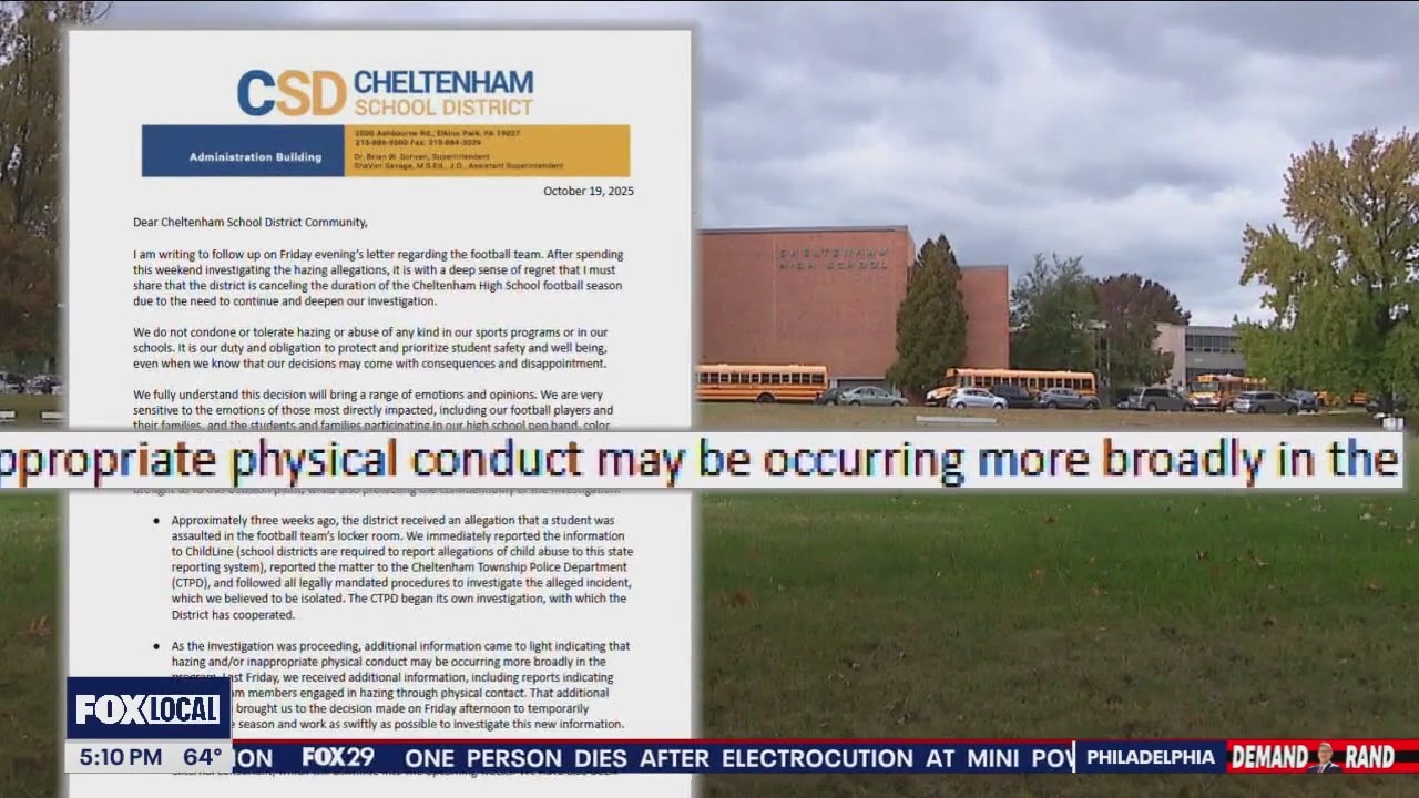 Cheltenham High School locker room hazing allegations prompt investigation