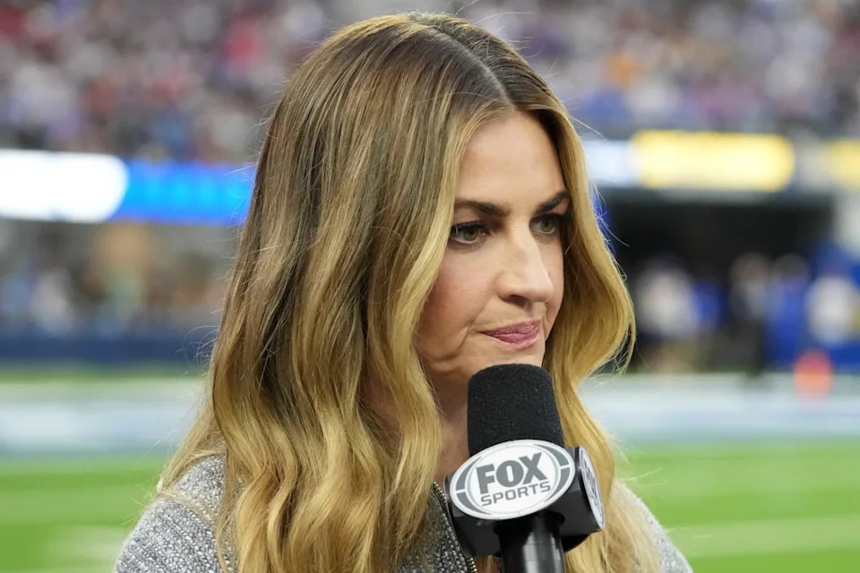 Fox Sports sideline reporter Erin Andrews. Kirby Lee-Imagn Images