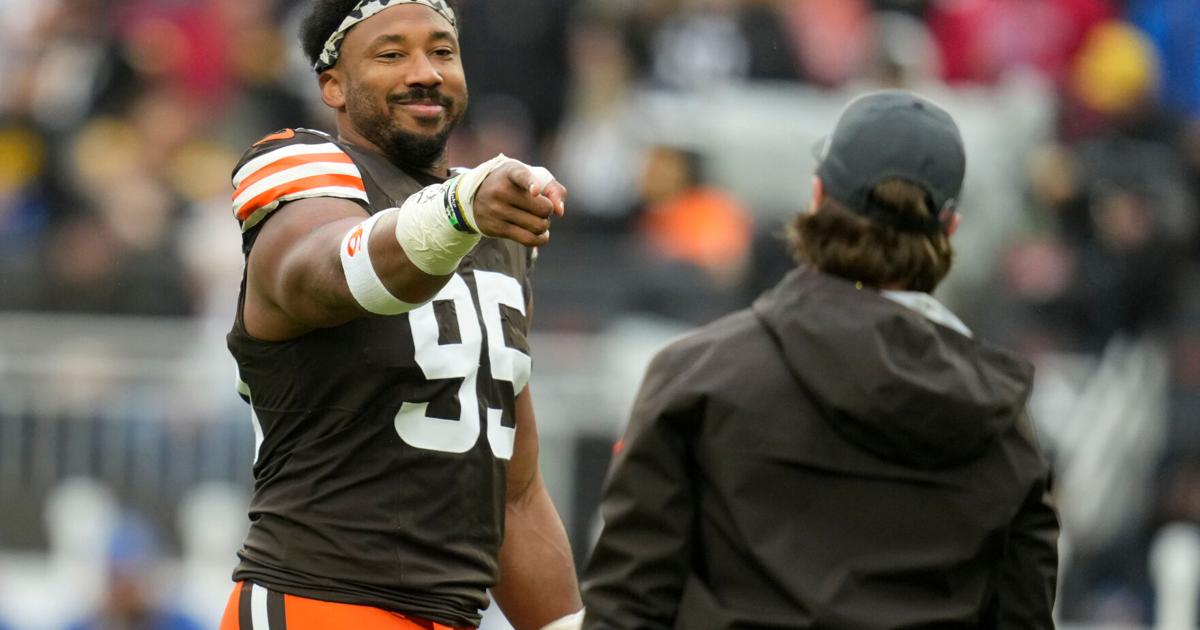 Browns' Myles Garrett will try to break NFL sacks record in finale against Bengals and Joe Burrow | National Sports