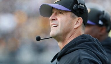 John Harbaugh watching film on Tennessee Titans QB Cam Ward