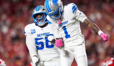 Detroit Lions OT Penei Sewell, LB Alex Anzalone out vs Bears