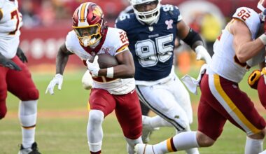 Commanders' Jacory Croskey-Merritt named Pepsi Rookie of the Week