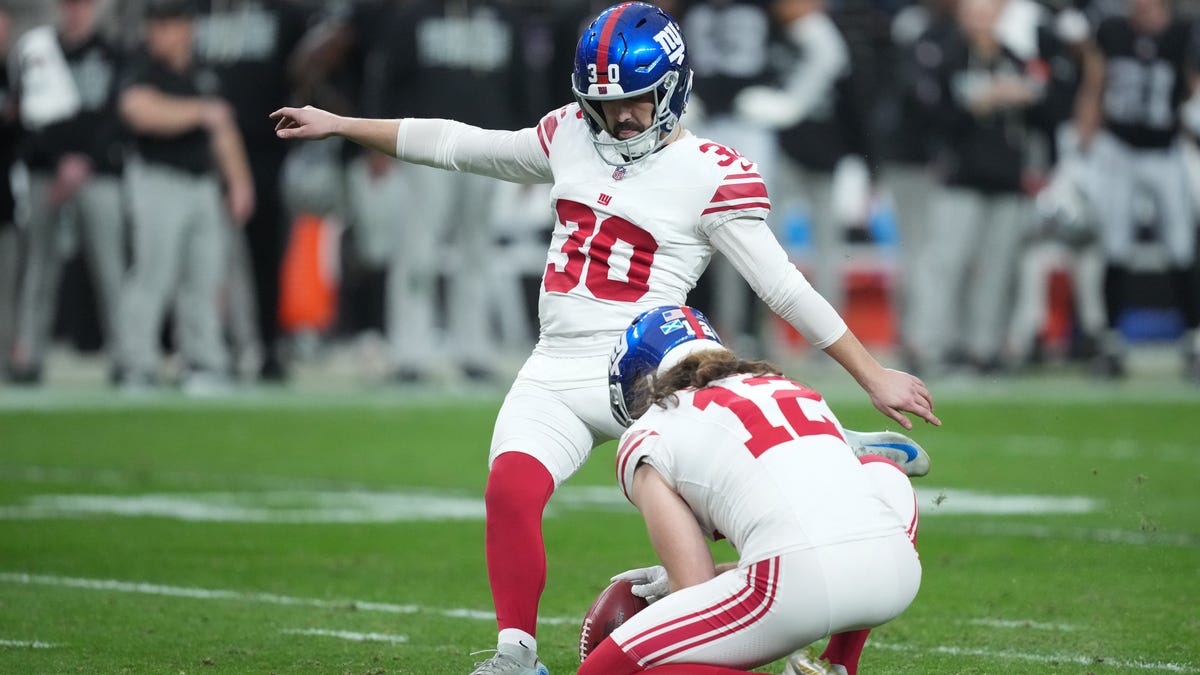 New York Giants' Jaxson Dart a big fan of rookie kicker Ben Sauls