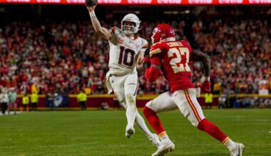 Bo Nix player props odds, tips and betting trends for Week 18