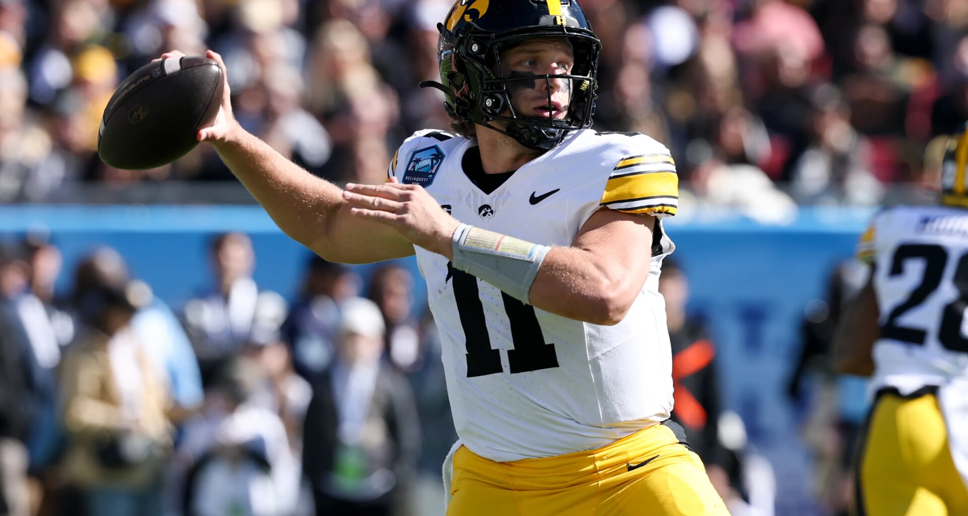 No. 85, Iowa QB Mark Gronowski