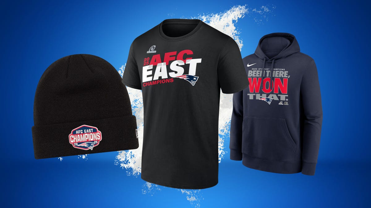 How to buy New England Patriots 2025 AFC East champions gear