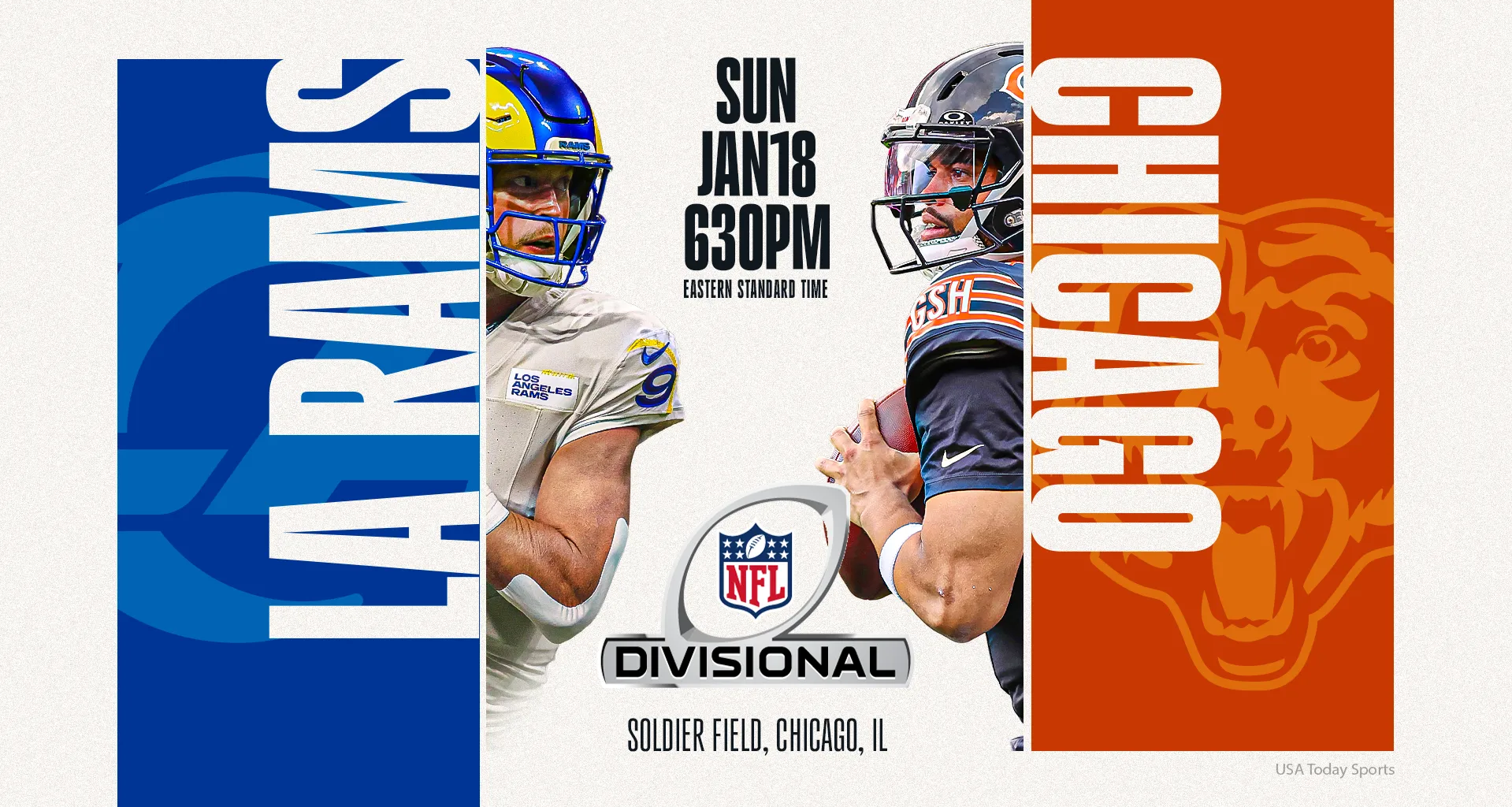 Date, time for Rams-Bears playoff game