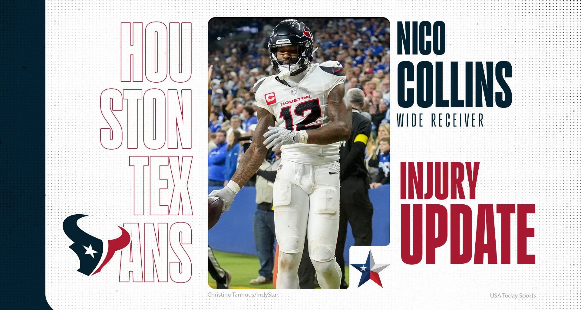 Texans' Nico Collins remains in concussion protocal after Steelers win