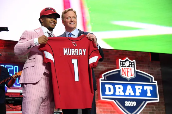 Kyler Murray (Oklahoma) is selected as the number one overall pick to the Arizona Cardinals in the first round of the 2019 NFL Draft.