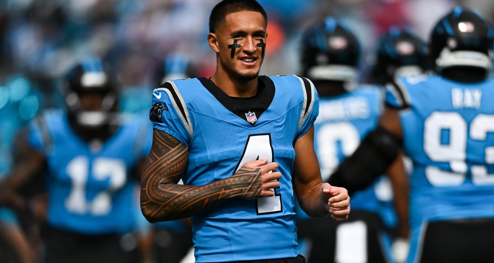 Panthers WR Tetairoa McMillan cleans up on PFWA's rookie honors