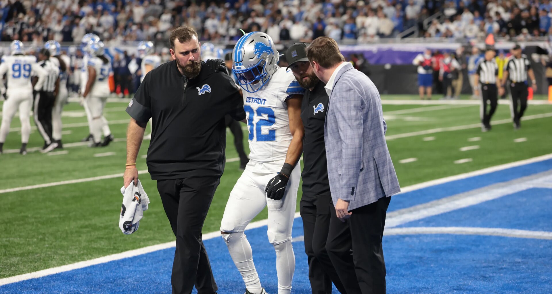 Lions' Brian Branch injury status, outlook, timeline