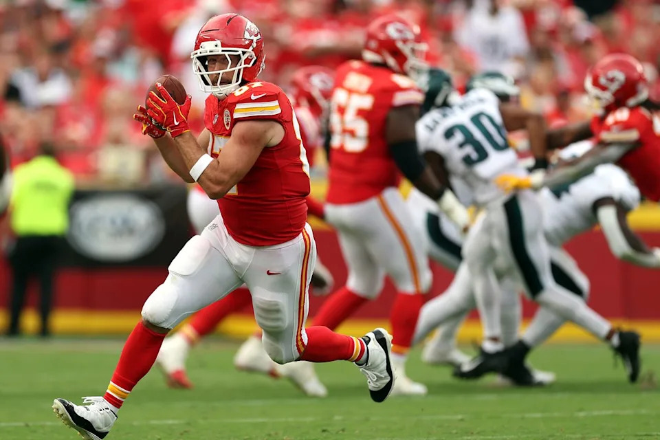 Travis Kelce #87 of the Kansas City Chiefs. Jamie Squire/Getty