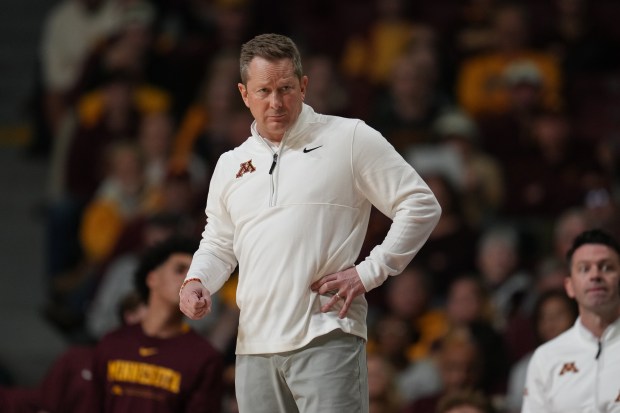 Niko Medved watches from the sideline