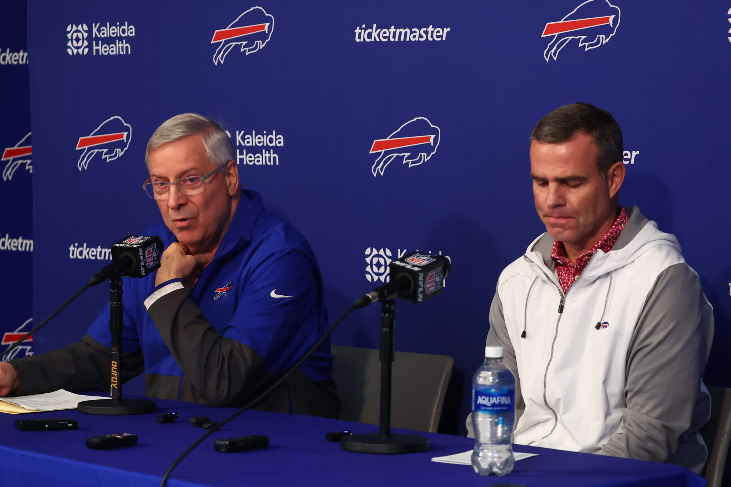 Bills owner Terry Pegula and general manager Brandon Beane speak about how the team must change.