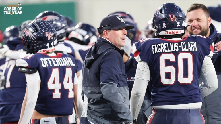 In just two years as head coach, Jeremiah Behrendsen led Dakota Ridge to a Colorado high school football state championship. On the heels of a perfect 14-0 season and 4A title, the Denver Broncos have selected Behrendsen as their Coach of the Year and the team's finalist for the Don Shula NFL High School Coach of the Year Award.