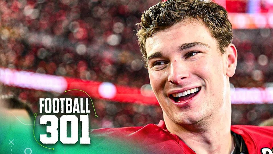 MIAMI GARDENS, FLORIDA - JANUARY 19: Fernando Mendoza #15 of the Indiana Hoosiers celebrates after the College Football Playoff National Championship between the Indiana Hoosiers and the Miami Hurricanes at Hard Rock Stadium on January 19, 2026 in Miami Gardens, Florida. The Indiana Hoosiers defeated the Miami Hurricanes 27-21. (Photo by CFP/Getty Images)