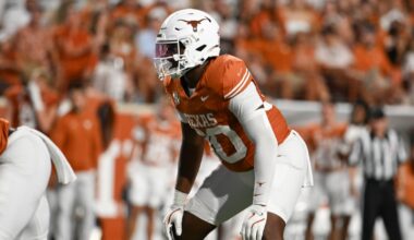 Kentucky football helmet on the sideline, via Dr. Michael Huang, KSR