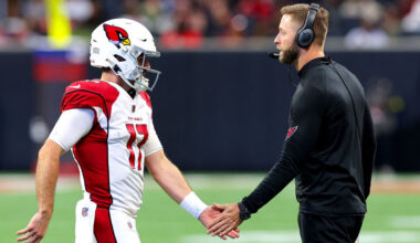 David Blough #17 of the Arizona Cardinals...