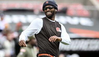 Browns coach Todd Monken jokes with Shedeur Sanders about past draft interest