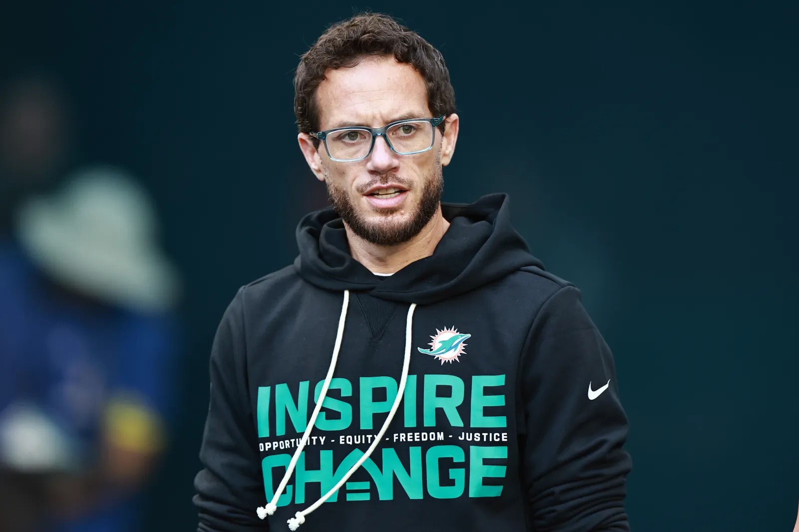 Los Angeles Chargers offensive coordinator Mike McDaniel.